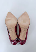 Load image into Gallery viewer, Jimmy Choo Abel Red and Black Snakeskin Pump Size 37