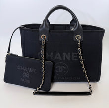 Load image into Gallery viewer, CHANEL Black Deauville Shopping Bag