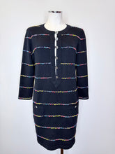 Load image into Gallery viewer, CHANEL Pre-Fall 2023 Black Multicolor Mini Dress With CC Buttons Size 38