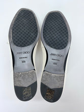 Load image into Gallery viewer, Jimmy Choo Ivory Mani Crystal Buckle Loafer Size 38 1/2