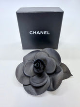 Load image into Gallery viewer, CHANEL Black Camellia Brooch