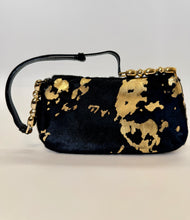 Load image into Gallery viewer, Christian Dior Black and Gold Beaded Strap Malice Handbag