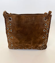 Load image into Gallery viewer, Prada Brown Scamosciato Whipstitched Logo Messenger Bag