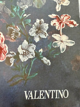Load image into Gallery viewer, Valentino Garavani Blue Floral Silk Scarf