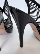 Load image into Gallery viewer, Prada Black Platform Slingback Size 37 1/2