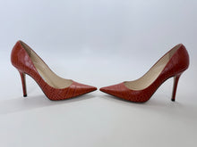 Load image into Gallery viewer, Jimmy Choo Abel Orange Leather Pumps Size 37