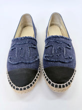 Load image into Gallery viewer, CHANEL Blue and Black Espadrilles Size 38