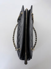 Load image into Gallery viewer, CHANEL Vintage Black Quilted Lambskin CC Tote Bag With Gold Plated Metal Hardware