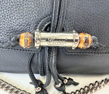 Load image into Gallery viewer, Gucci Black Croisette Bamboo Bag