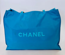 Load image into Gallery viewer, CHANEL Vintage Turquoise CC Chain Large Tote Bag