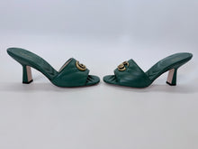 Load image into Gallery viewer, Gucci Green GG Marmont Slide Size 37 1/2