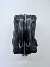 Load image into Gallery viewer, CHANEL CC Zipper Pull Black Stitched Grained Calfskin Bowling Bag