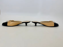 Load image into Gallery viewer, CHANEL Beige and Black Ballet Slide Size 36 1/2