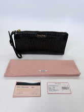Load image into Gallery viewer, Miu Miu Nero Vitello Shine Clutch With Strap