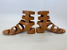 Load image into Gallery viewer, CHANEL Camel CC Strappy Sandals Size 38