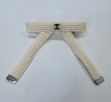 Load image into Gallery viewer, CHANEL CC Raffia Bow Barrette