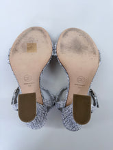 Load image into Gallery viewer, CHANEL Camellia Tweed CC Side Sandal Size 39