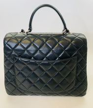 Load image into Gallery viewer, CHANEL Large Black Flap Bag With Handle