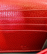 Load image into Gallery viewer, Gucci Red Interlocking G Continental Flap Wallet