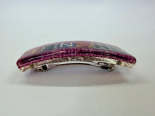 Load image into Gallery viewer, CHANEL Pink Tweed Resin CHANEL Letters Barrette