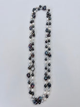 Load image into Gallery viewer, Rainey Elizabeth Extra Long Multicolor Pearl and Pave Diamond Necklace