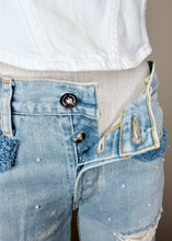 Load image into Gallery viewer, Jonathan Simkhai Man Made Pearl Distressed Denim Jeans Sizes 25