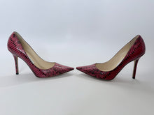 Load image into Gallery viewer, Jimmy Choo Abel Red and Black Snakeskin Pump Size 37