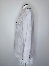 Load image into Gallery viewer, Self Portrait Grey Suede Jacket Sizes 2 and 4