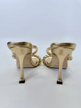 Load image into Gallery viewer, Jimmy Choo Gold Leather Diosa Mules Size 39 1/2