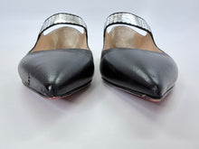 Load image into Gallery viewer, Christian Louboutin Black Leather Xibabe Disco Ball Flats Size 38 1/2
