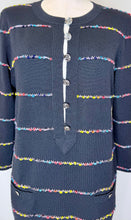 Load image into Gallery viewer, CHANEL Pre-Fall 2023 Black Multicolor Mini Dress With CC Buttons Size 38