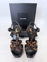 Load image into Gallery viewer, Saint Laurent Safari Tribute 105 Platform Sandals Size 37
