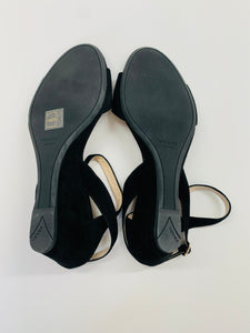Prada Black Slingback Wedge Size 40