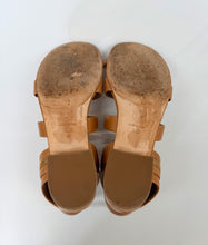 Load image into Gallery viewer, CHANEL Camel CC Strappy Sandals Size 38
