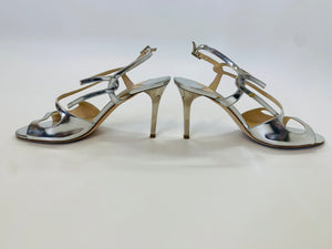Jimmy Choo Silver Paxton Sandal Size 39 1/2