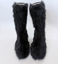 Load image into Gallery viewer, CHANEL Black Wedge Boot Size 38