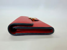 Load image into Gallery viewer, Gucci Red Interlocking G Continental Flap Wallet