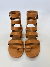 Load image into Gallery viewer, CHANEL Camel CC Strappy Sandals Size 38
