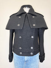 Load image into Gallery viewer, CHANEL Black Capelet Jacket Size 38