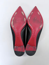 Load image into Gallery viewer, Christian Louboutin Black Leather Xibabe Disco Ball Flats Size 38 1/2