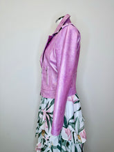 Load image into Gallery viewer, L’AGENCE Rose Metallic Biker Jacket Size M