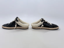 Load image into Gallery viewer, Golden Goose Black Leather and Shearling Ball Star Sabots Size 39