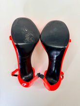 Load image into Gallery viewer, Saint Laurent Neon Orange Jane Sandals Size 39