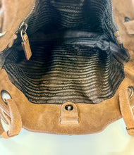 Load image into Gallery viewer, Prada Brown Scamosciato Whipstitched Logo Messenger Bag