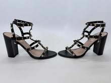 Load image into Gallery viewer, Valentino Garavani Black Block Heel Rockstud Sandal Size 40
