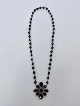 Load image into Gallery viewer, Rainey Elizabeth Silver, Diamond and Garnet Flower Pendant Necklace