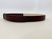 Load image into Gallery viewer, Brunello Cucinelli Brown Glossy Hammered Leather Belt With Silver Precious Size M