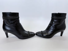 Load image into Gallery viewer, CHANEL Black CC Cap Toe Boot Size 38