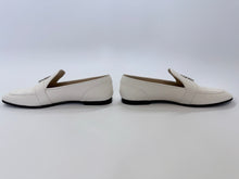 Load image into Gallery viewer, Jimmy Choo Ivory Mani Crystal Buckle Loafer Size 38 1/2
