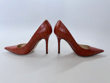 Load image into Gallery viewer, Jimmy Choo Abel Orange Leather Pumps Size 37